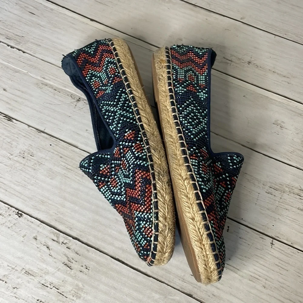 DV Dolce Vita Ottie Navy Woven Espadrilles